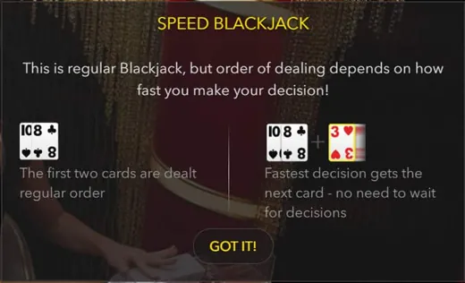 Speed Blackjack
